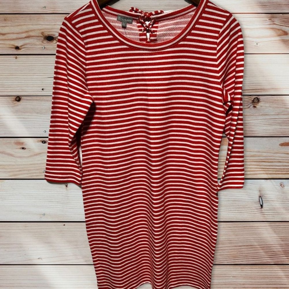 NWT T by Talbots Orange Striped Dress Size MP